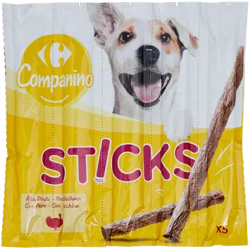 Carrefour Companino närimispulgad koertele kalkunilihaga 5x10g