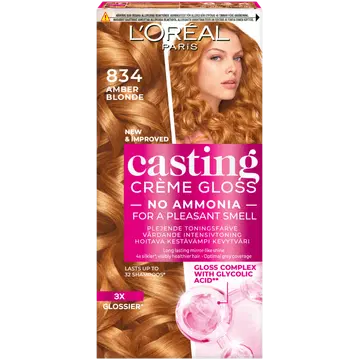 Poolpüsivärv Loreal Casting Cream Gloss 834 Amber Blonde