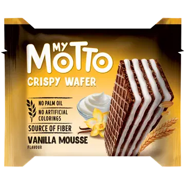 My motto vahvel vanillimaitselise kreemiga (80%) 30g