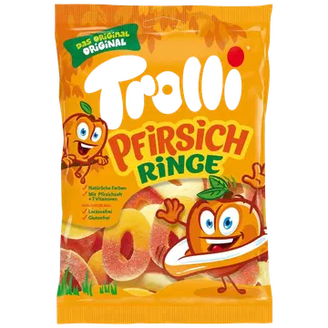 Trollli Pfirsichringe kummikommid 200g
