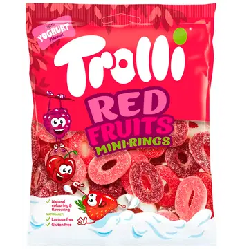 Trolli Red Fruit Minirings kummikommid 100g