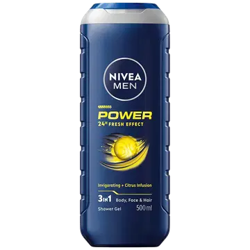 Dušigeel Nivea Men Power 3in1 500ml