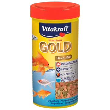 Vitakraft Gold Flake Mix, helvessööt kuldkaladele 250ml