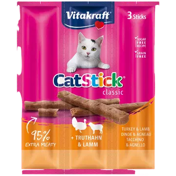 Vitakraft närimispulgad kassidele kalkuni ja lambalihaga 18 g