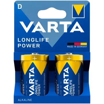Varta patarei longlife power D 2-pakk