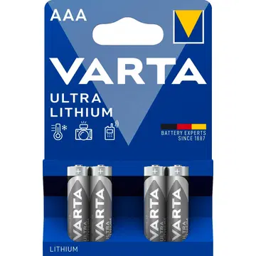 Varta patarei ultra lithium aaa 4 tk