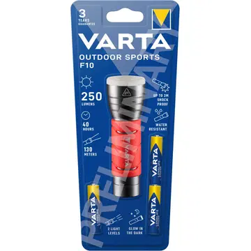 Varta taskulamp Outdoor F10, punane