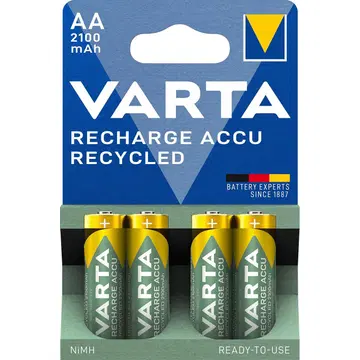 Varta aku AA 2100 4 tk, taaskasutatavast materjalist