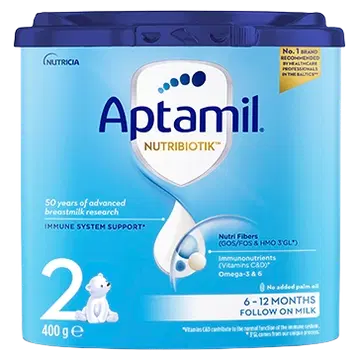 Aptamil® NUTRIBIOTIK™ 2 piimal põhinev imiku jätkupiimasegu alates 6 kuust, 400g