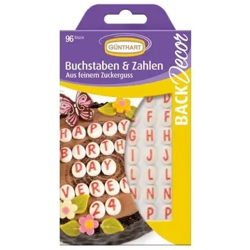 Günthart decor tähed ja numbrid 96 tk 27 g