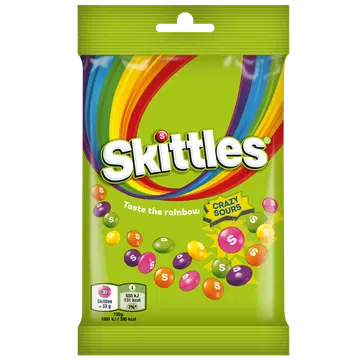 Skittles Crazy Sours hapud dražeed 95g