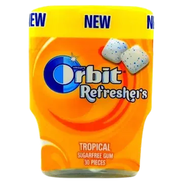 Orbit Refreshers Tropical pudel,30 tk,67g