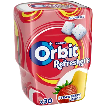 Orbit Refreshers maasika-sidruni pudel 67g