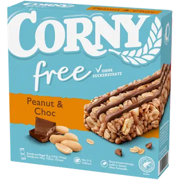 Corny Free 6-pakk maapähkli-šokolaadi 120g
