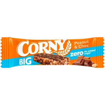 Corny BIG zero müslibatoon maapähklite ja piimašokolaadiga, magusainetega 40g