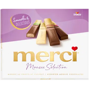 Merci Mousse assortiišokolaad vahustatud kreemja täidisega 210g