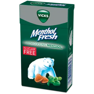 Vicks Menthol Fresh sukruvabad kurgupastillid 40 g