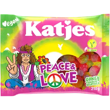 Katjes puuviljakummikommid Peace & Love 210g