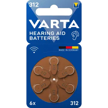 Varta kuulmisaparaadi patareid 312 6tk