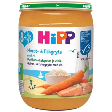 HIPP PÜREE RISOT-PORG-LÕHE 190G 8K