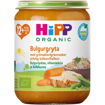 HiPP Bulguripada köögiviljade ja kalkuniga 12 kuud 250g