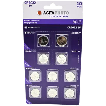 Agfaphoto patarei cr2032 10tk