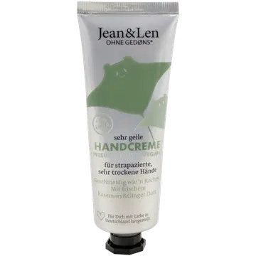 Jean&Len kätekreem 5% urea, rosmariin ja ingver 75ml