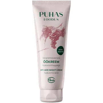 Puhas Loodus öökreem vananemisvastane viinamari 75ml