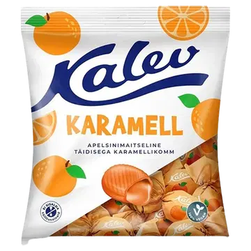 Kalev Caramel apelsinimaitselised täidisega karamellid 120 g