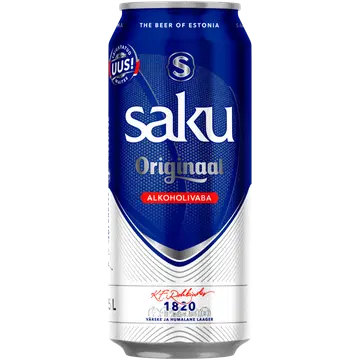 Saku Originaal alk.vaba õlu, 500ml