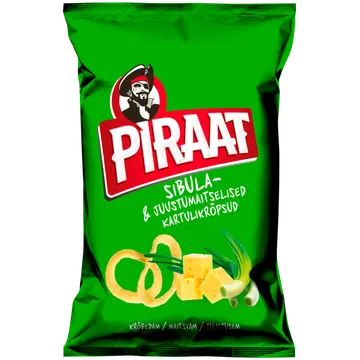 PIRAAT sibula- ja juustumaitselised nisukrõpsud 150g