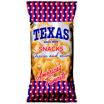 TEXAS juustu- ja sibulamaitselised maisirõngas 50g