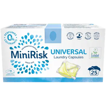Pesukapslid Mini Risk Universal lõhnatu 25tk