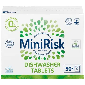 Nõudepesumasina tabletid MiniRisk lõhnavaba 50ml