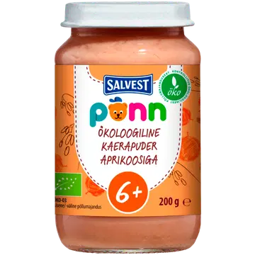 Põnn Öko Kaerapuder aprikoosiga, 200 g (6+)