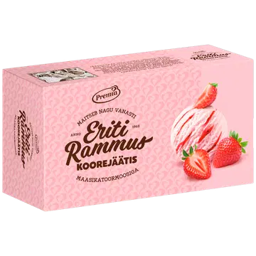 Eriti Rammus Maasika-Koorejäätis maasikatoormoosiga 480 g/1 l
