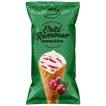 Eriti Rammus Vanilli-Koorejäätis Jõhvikamoosiga 110 g /200 ml