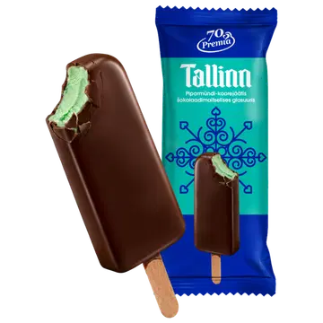 Premia Tallinn Piparmündi-Koorejäätis Šokolaadi glasuuris 60 g/100 ml
