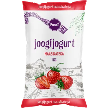 Farmi joogijogurt maasika, 1 kg