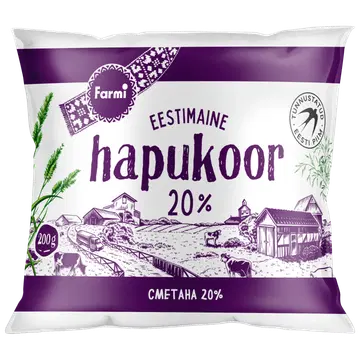 Farmi hapukoor 20%, 200 g