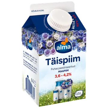 Alma täispiim 3,6-4,2% 0,5l