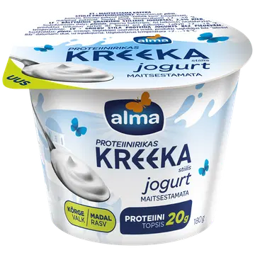 Alma kreeka stiilis proteiinijogurt maitsestamata, 180 g
