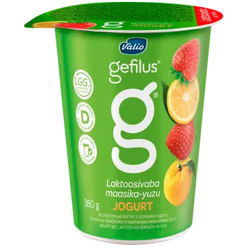 Gefilus Maasika-Yuzu jogurt, laktoosivaba, 380 g