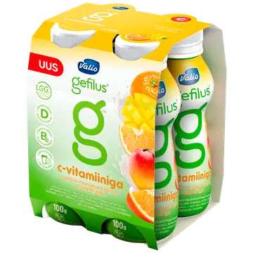 Gefilus jogurtijook apelsini-mango C-vitamiiniga laktoosivaba 4x100g