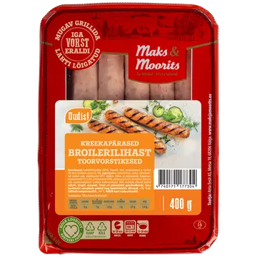 Maks & Moorits Kreekapärased broileri toorvorstid 400g