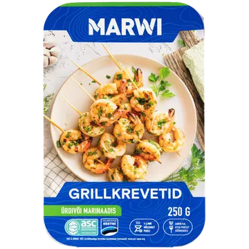 Marwi grillkrevetid ürdivõi marinaadis 250g