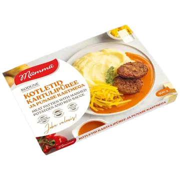 Mamma Kotletid Kartulipüree Ja Punase Kastmega