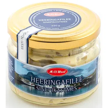 M.V.Wool Heeringafilee Sinepikastmes 250 G