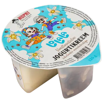 Nopri Lolala vanillimaitseline jogurtikreem ja šokolaadis maisihelvestega, 125g