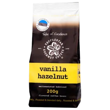 Coffeestar maitsestatud kohvioad vanilje, pähklimaitselised 200 g
